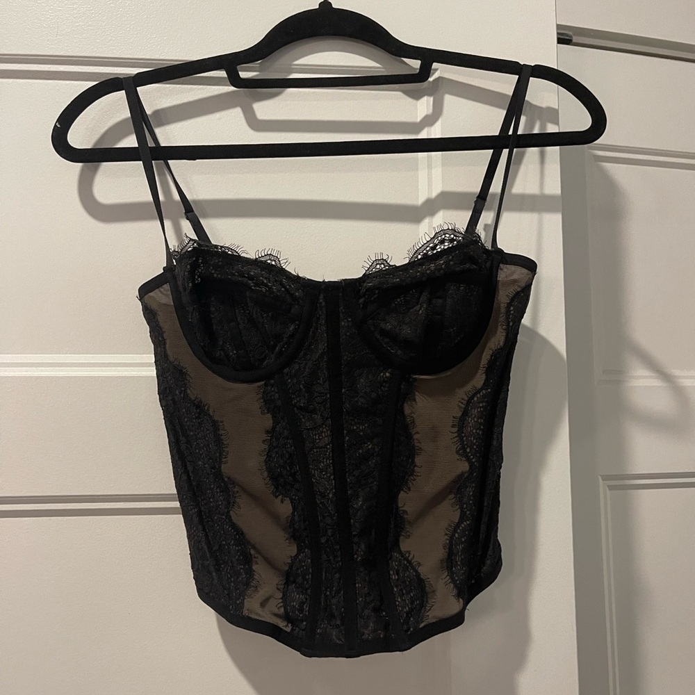 Urban Outfitters Corset Top in Black